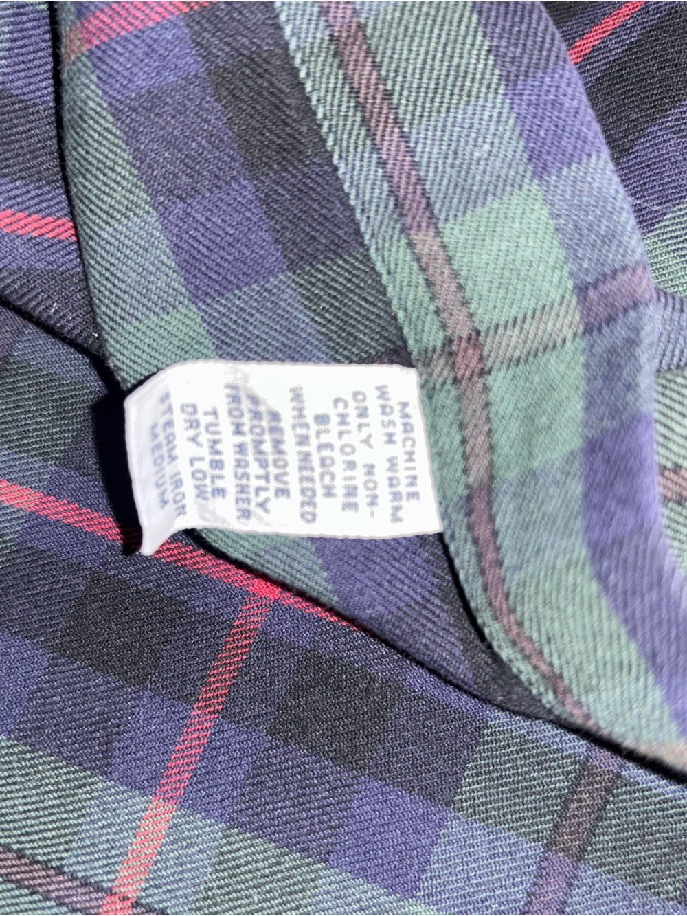 Ralph Lauren Dark Green and Purple Plaid Button-Down Shirt - Picture 9 of 9